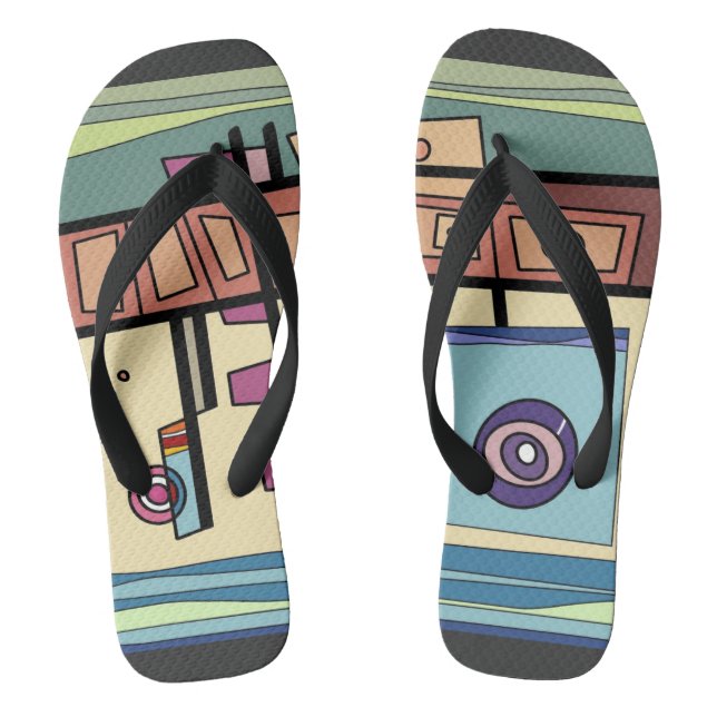 Chanclas Vida de submarino Marrón Morado Azul Verde (Plantilla)