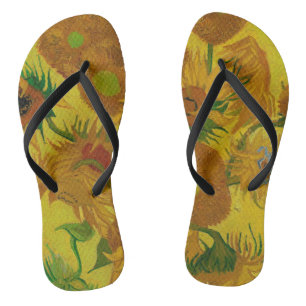 Chanclas Vincent Van Gogh 15 girasoles Pintura