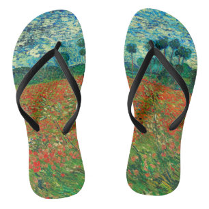 Chanclas Vincent Van Gogh Campo de Amapolas Arte Fino