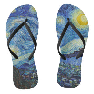 Chanclas Vincent Van Gogh Noche Estrellada Arte Antiguo de 