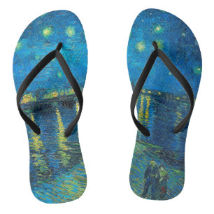Chanclas Vincent Van Gogh Noche estrellada sobre el Ródano