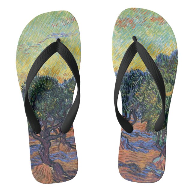 Chanclas Vincent Van Gogh Olive Grove Impresionsionism Art (Plantilla)