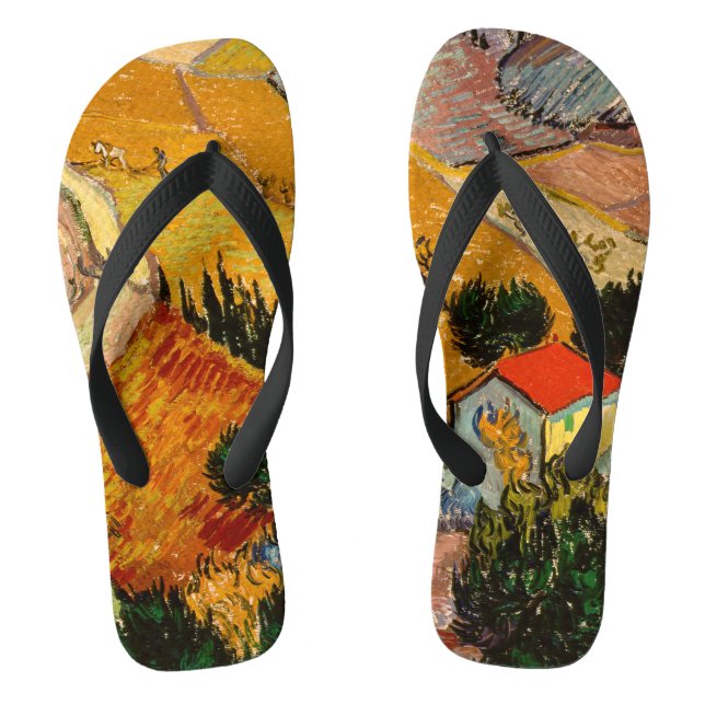 Chanclas Vincent van Gogh - Paisaje, Casa y Payaso (Plantilla)