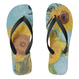 Chanclas Vincent Van Gogh - Tres girasoles en una caja