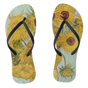 Chanclas Vincent Van Gogh - Vase con doce girasoles