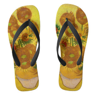 Chanclas Vincent van Gogh - Vase con quince girasoles