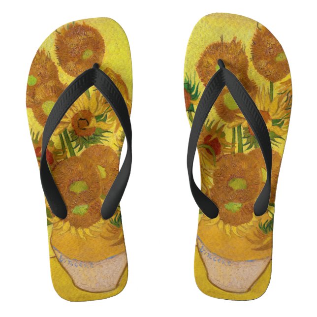 Chanclas Vincent van Gogh - Vase con quince girasoles (Plantilla)