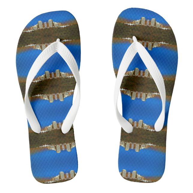 Chanclas Vintage China barco rascacielos・mar (Plantilla)