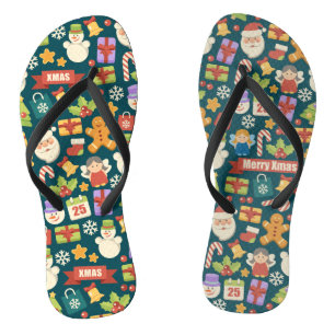 Chanclas Vintage Christmas Nutcrackers Feliz Navidad