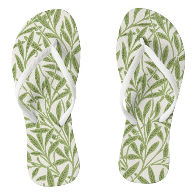Chanclas Vintage Green Willow Hoaves Botánicas (Plantilla)