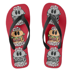 Chanclas vintage lindo tres hamburguesa Gang