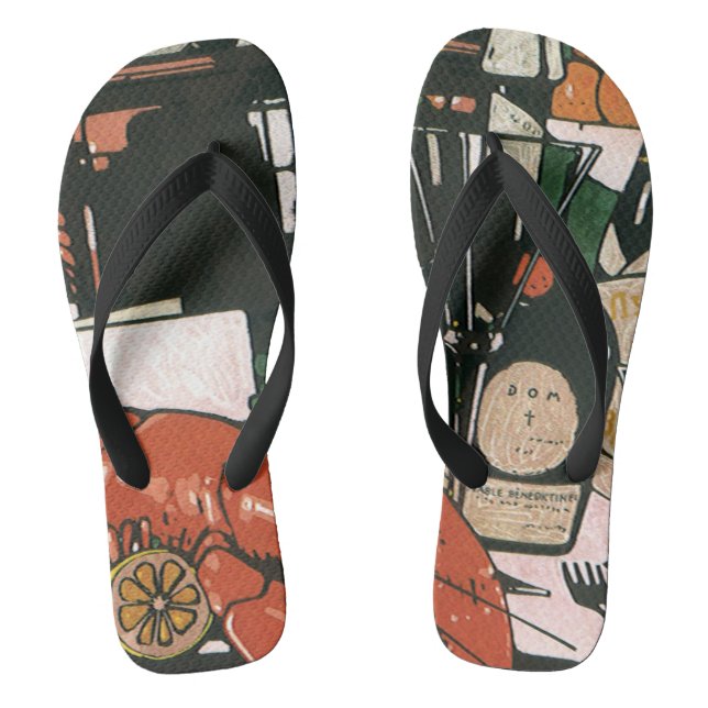 Chanclas Vintage Lobster Champagne; elegante Fiesta (Plantilla)