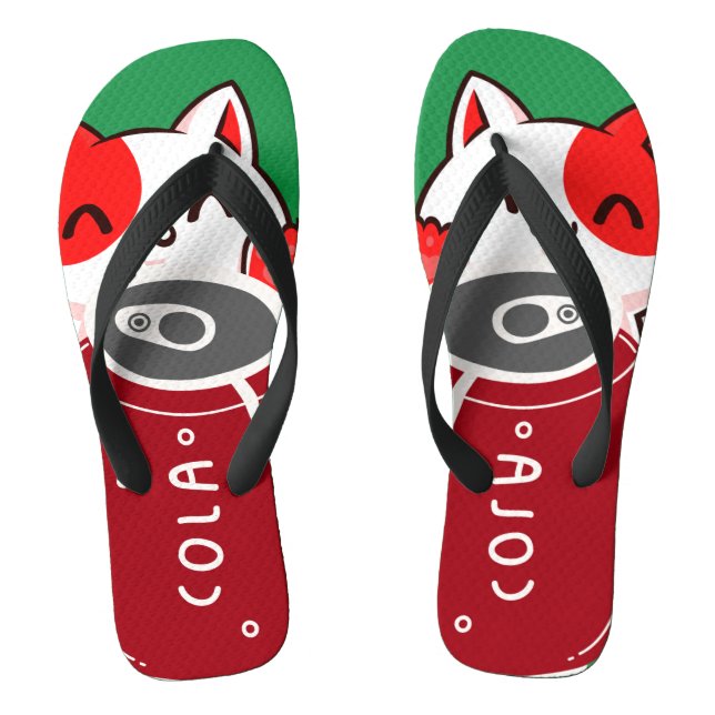 Chanclas vintage retro feliz tres gatos con cola (Plantilla)