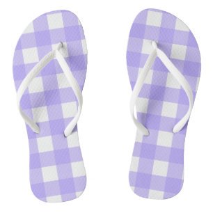 Chanclas Violet Gingham Flip Flops