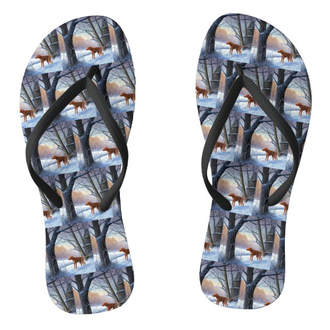 Chanclas Vizla Deja que nieve Navidad (Plantilla)