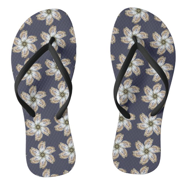Chanclas Voltaje de la flor de ostra - Diseño A (Plantilla)