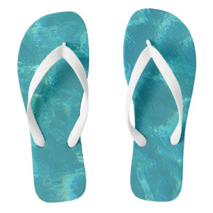Chanclas Volteado de agua de la piscina turquesa