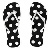 Volteado de puntos de polka blanco y negro