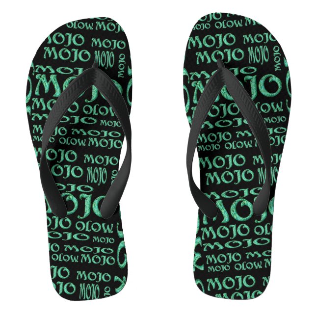 Chanclas Volteado de roscas anchas mojo negro (Plantilla)