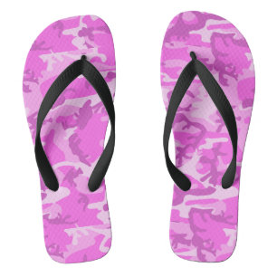 Chanclas Volteado rosado de camo