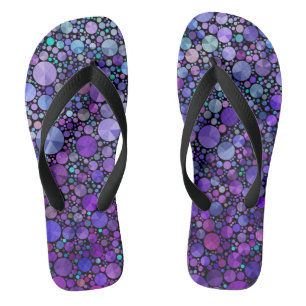 Chanclas Voltear círculos púrpura