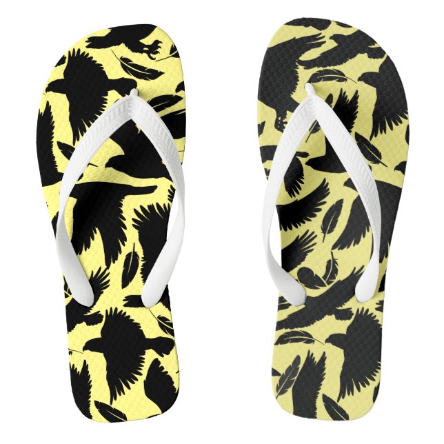 Chanclas Vuelo de los águilas negro.w L amarillo BG (Plantilla)