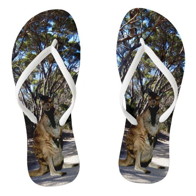 Chanclas Wallaby australiano en la carretera, Flip Flops (Plantilla)