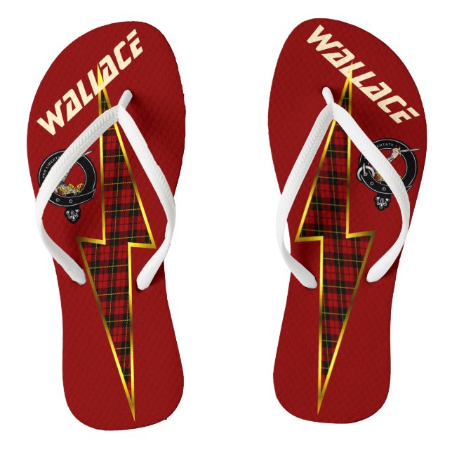 Chanclas Wallace Clan Badge Lightning Bolt Red (Plantilla)