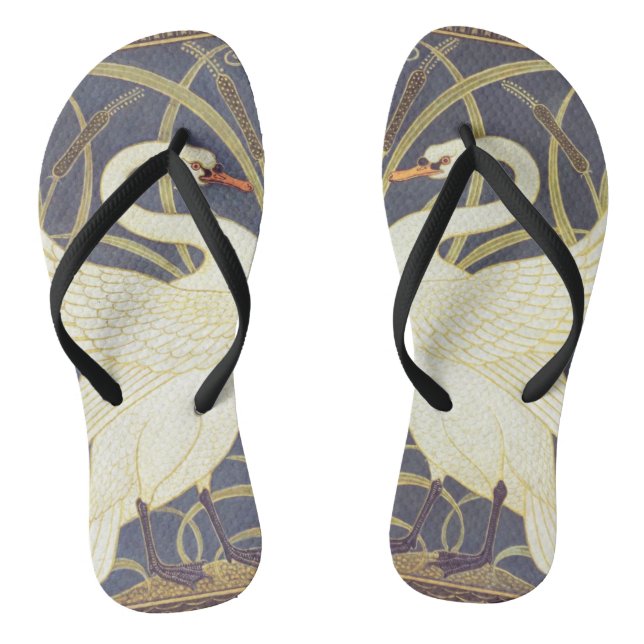 Chanclas Walter Crane Cisne, Junco E Iris Arte Nouveau (Plantilla)