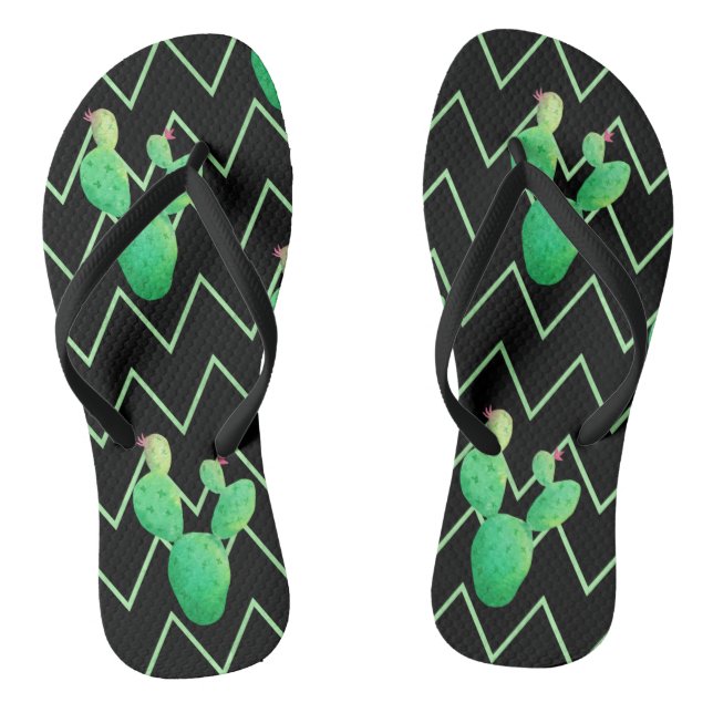 Chanclas Watercolor Cactus (Plantilla)