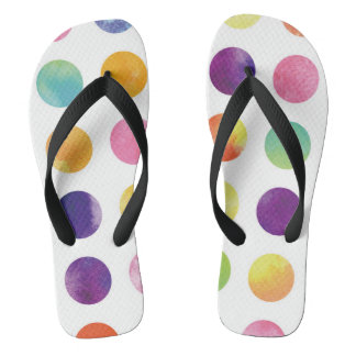 Chanclas Watercolor polka dots