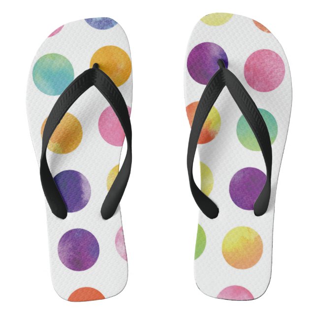 Chanclas Watercolor polka dots (Plantilla)