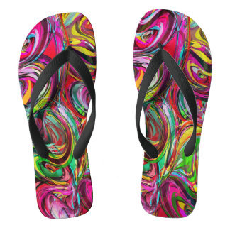 Chanclas Watercolor Swirls Flip Flops