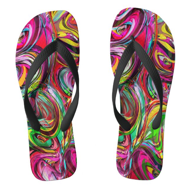 Chanclas Watercolor Swirls Flip Flops (Plantilla)