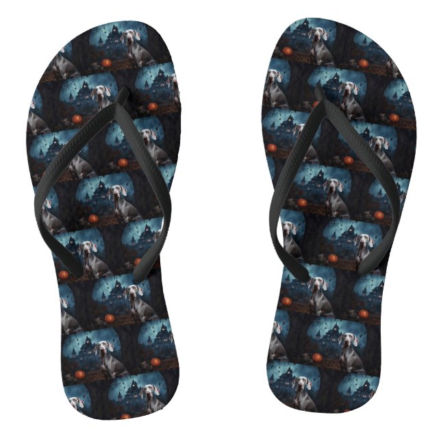 Chanclas Weimaraner Halloween Scary (Plantilla)