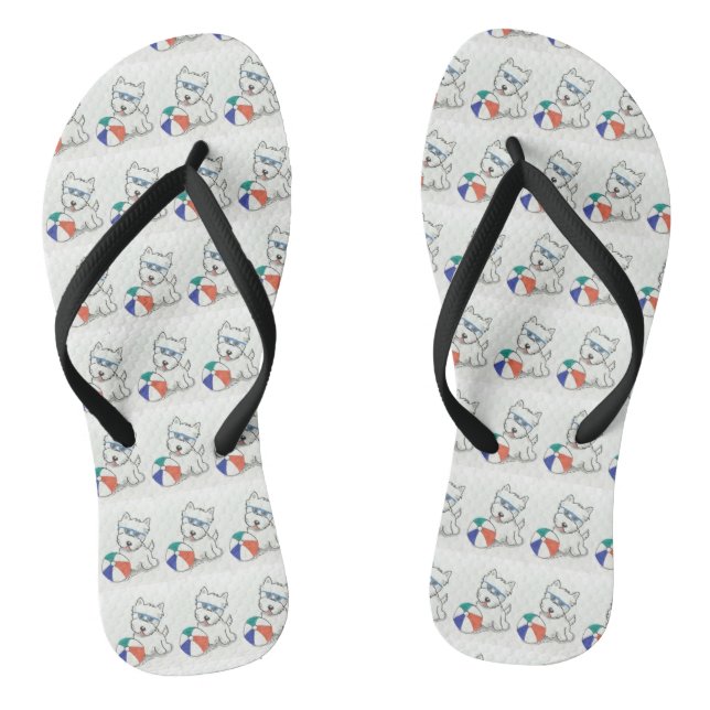 Chanclas Westie Summertime Fun (Plantilla)