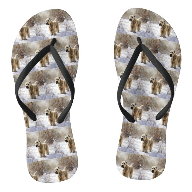 Chanclas Wheaten Terrier Let It Snow Navidades (Plantilla)