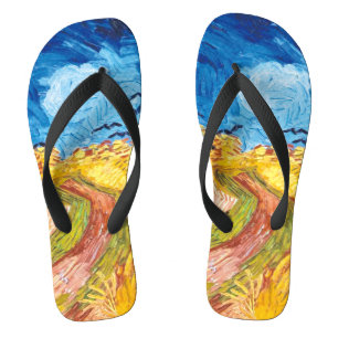 Chanclas Wheatfield con Crows (1890) Bella Artes Van Gogh