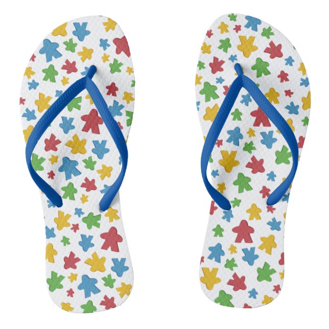 Chanclas White and Blue Board Game Meple (Plantilla)