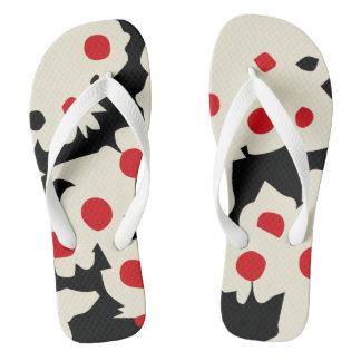 Chanclas white flowers