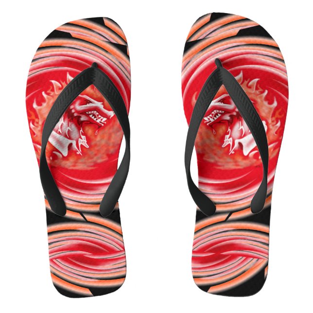 Chanclas Wild Wolf Whirling black wide flip flops (Plantilla)