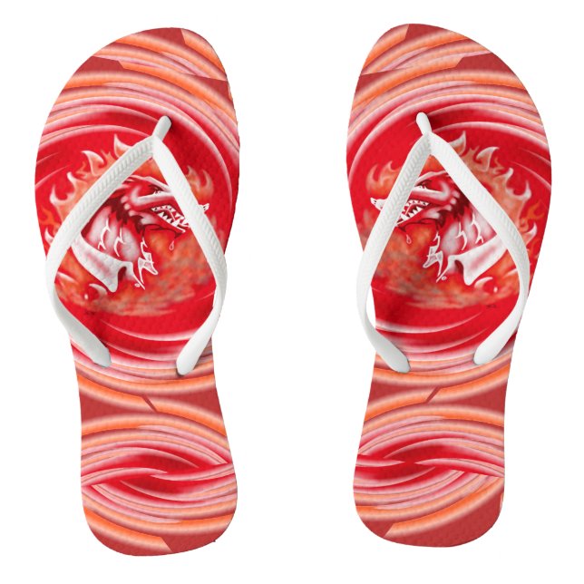 Chanclas Wild Wolf Whirling red flip flops (Plantilla)