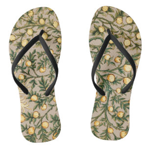 Chanclas William Morris Floral Fruta Jardín Flor Clásico