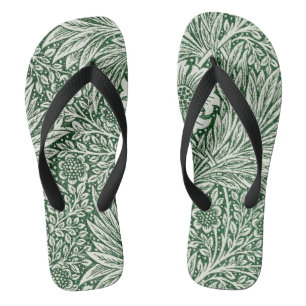 Chanclas william morris marigold flor floral verde