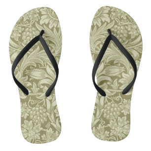 Chanclas William Morris Sunflower Green Flower