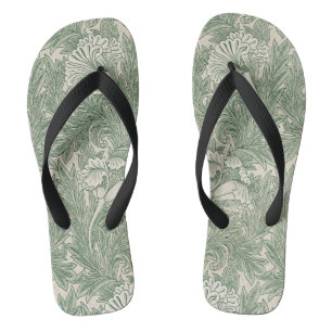 Chanclas william morris tulip papel tapiz verde