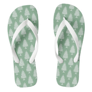 Chanclas Winter Knit Christmas Tree Flip Flops