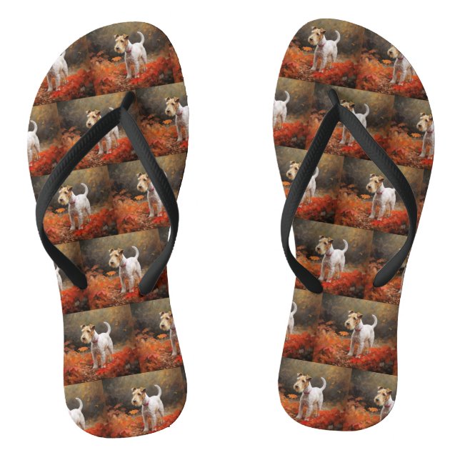 Chanclas Wirefox Terrier se inspira en las hojas de otoño (Plantilla)