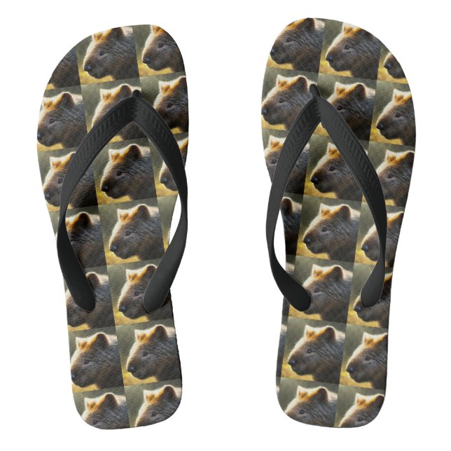 Chanclas Wombat, joven australiano, flops volteados (Plantilla)