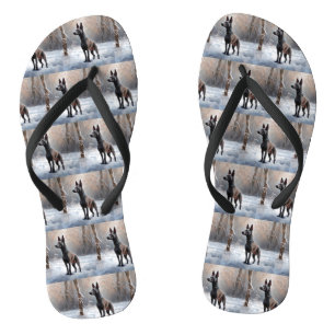 Chanclas Xoloitzcuintli Deja que nieve Navidad